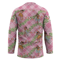 Lokelani Pink Palaka Hula Girls Seamless Hawaii Aloha Hockey Jersey - Polynesian Pride