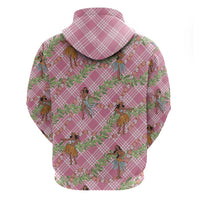 Lokelani Pink Palaka Hula Girls Seamless Hawaii Aloha Hoodie - Polynesian Pride