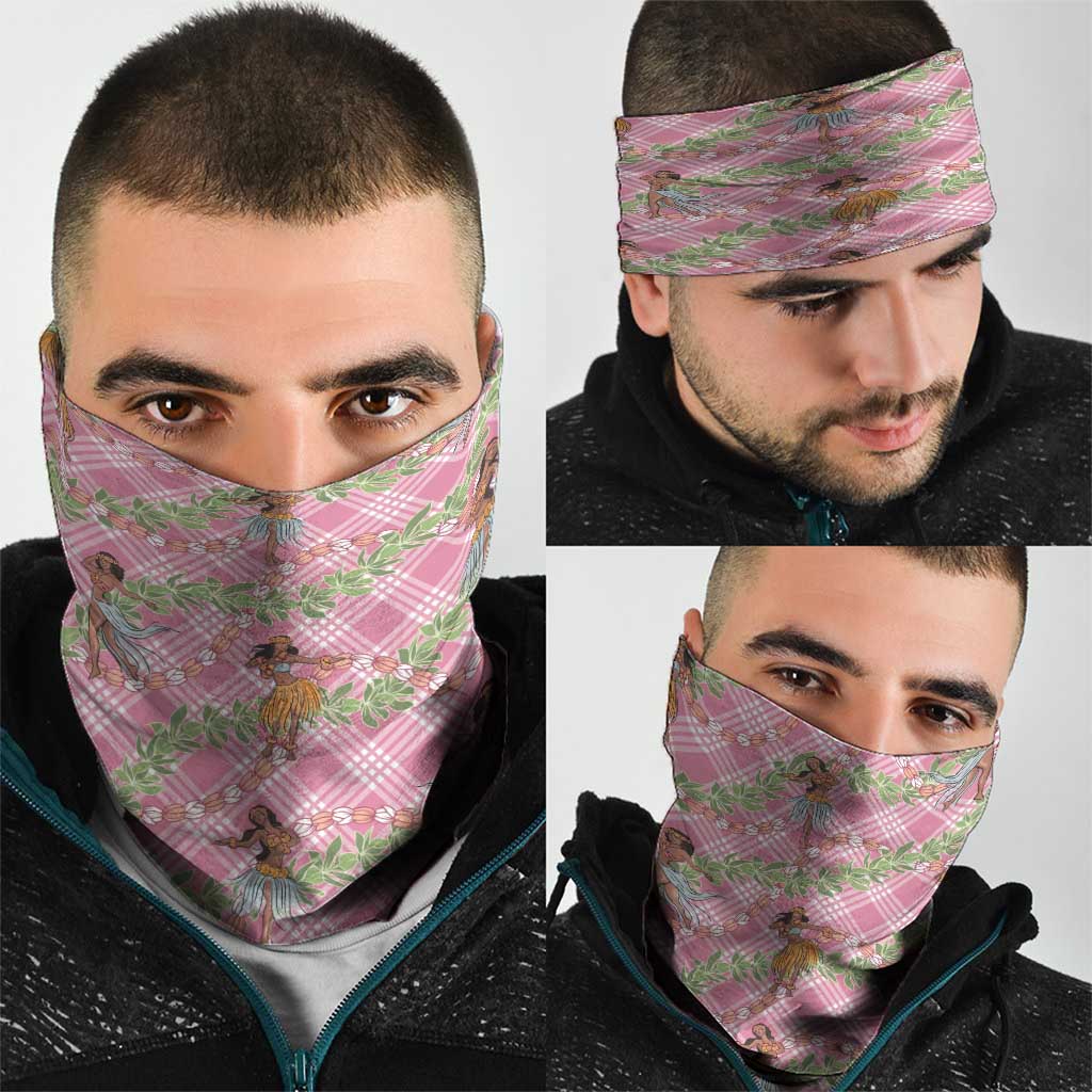 Lokelani Pink Palaka Hula Girls Seamless Hawaii Aloha Neck Gaiter - Polynesian Pride