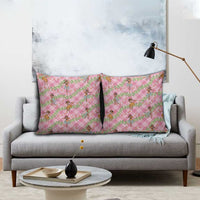 Lokelani Pink Palaka Hula Girls Seamless Hawaii Aloha Pillow Cover - Polynesian Pride