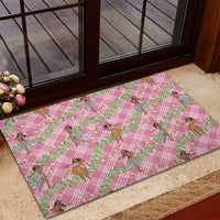 Lokelani Pink Palaka Hula Girls Seamless Hawaii Aloha Rubber Doormat LT7 - Polynesian Pride