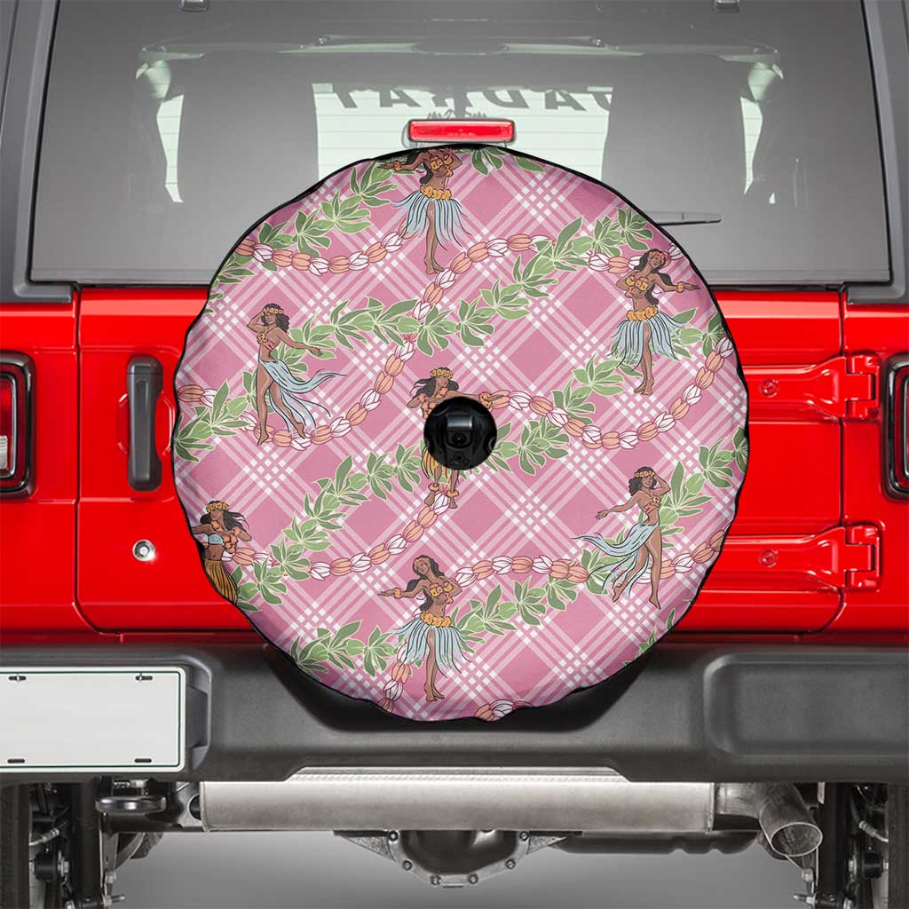 Lokelani Pink Palaka Hula Girls Seamless Hawaii Aloha Spare Tire Cover - Polynesian Pride
