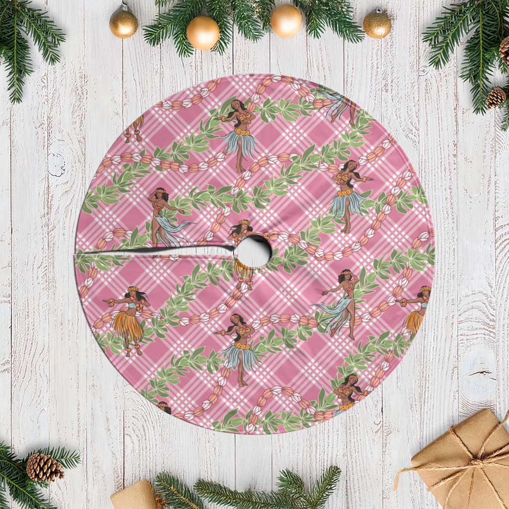 Lokelani Pink Palaka Hula Girls Seamless Hawaii Aloha Tree Skirt - Polynesian Pride
