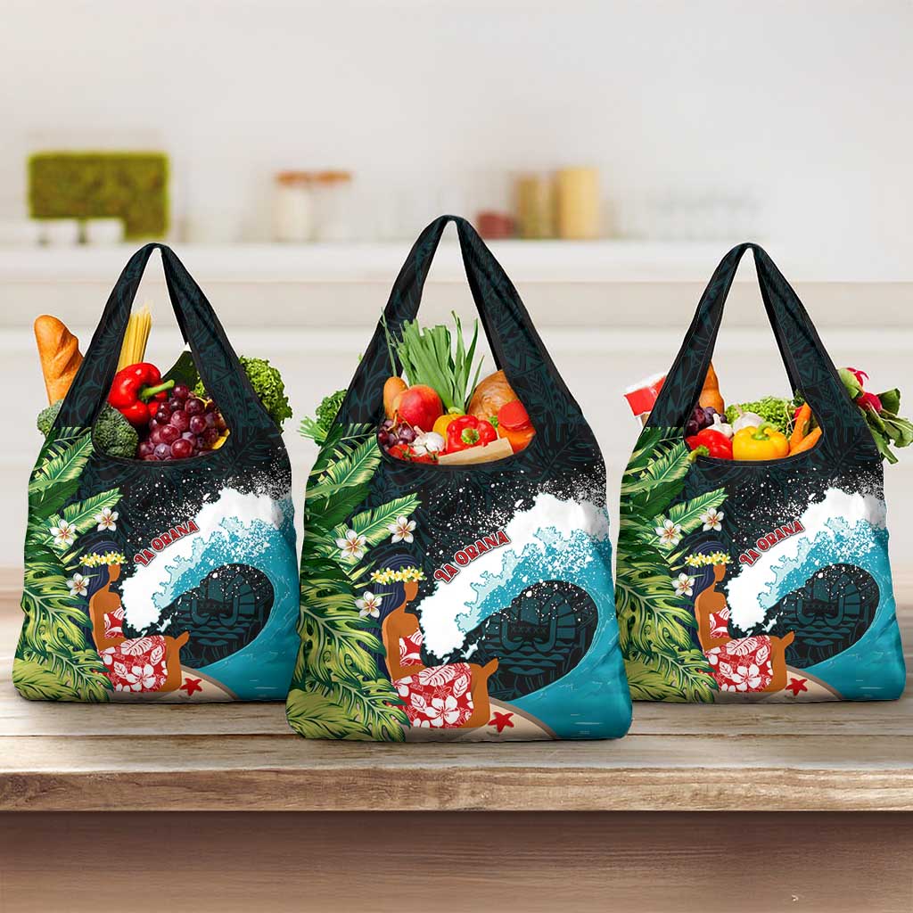 Tahiti Ia Orana Grocery Bag Tahitian Vahine