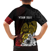 Personalized Papua New Guinea 50th Independence Anniversary Family Matching Long Sleeve Bodycon Dress and Hawaiian Shirt Oro Tapa Mix Plumeria LT7 - Polynesian Pride