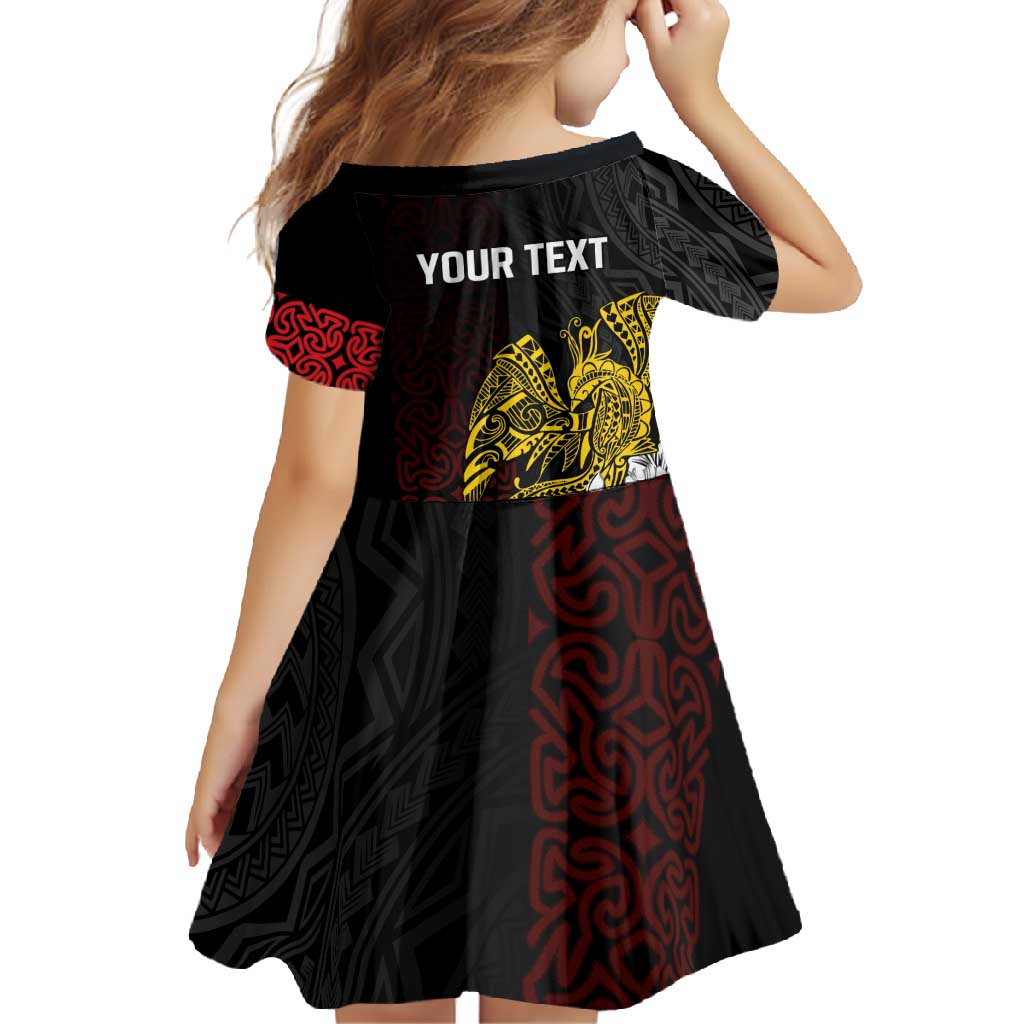 Personalized Papua New Guinea 50th Independence Anniversary Family Matching Tank Maxi Dress and Hawaiian Shirt Oro Tapa Mix Plumeria LT7 - Polynesian Pride