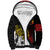Personalized Papua New Guinea 50th Independence Anniversary Sherpa Hoodie Oro Tapa Mix Plumeria