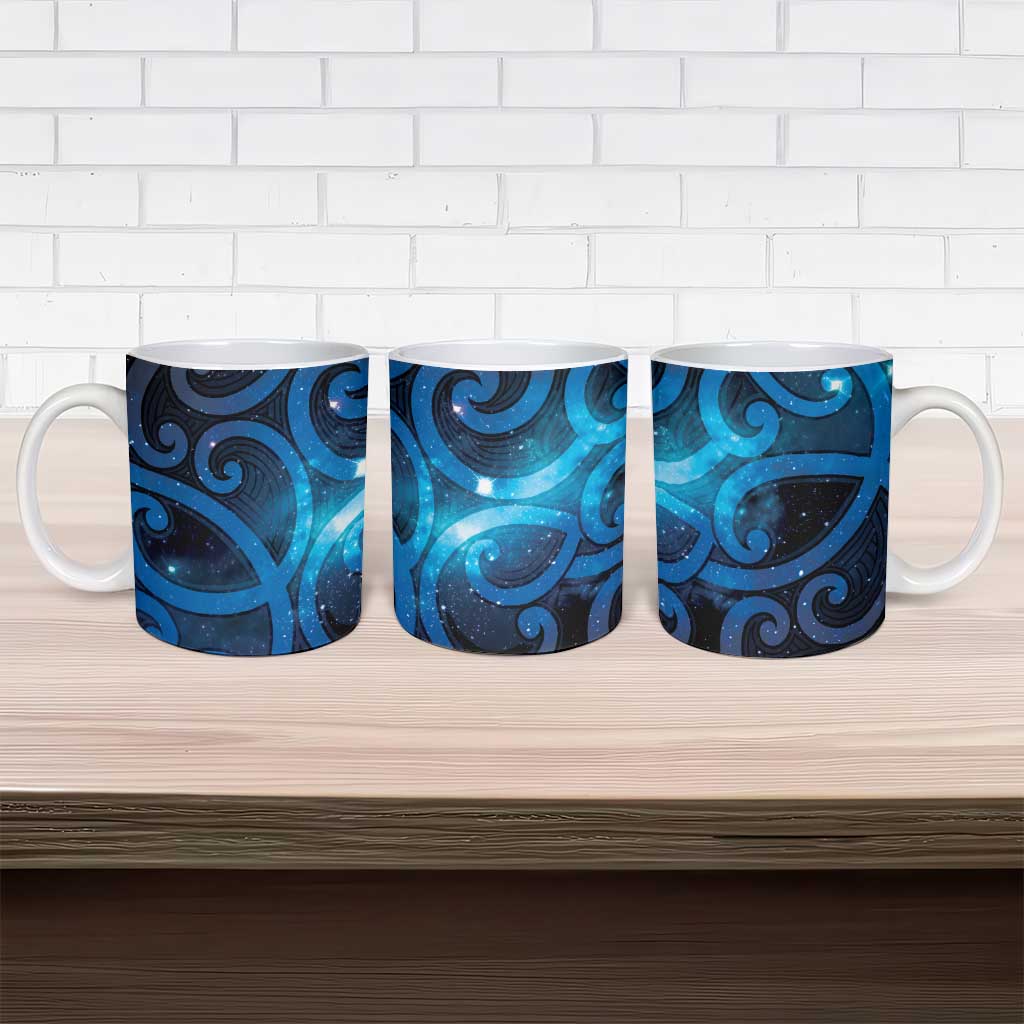 New Zealand Maori Matariki Ceramic Mug Galaxy Kowhaiwhai