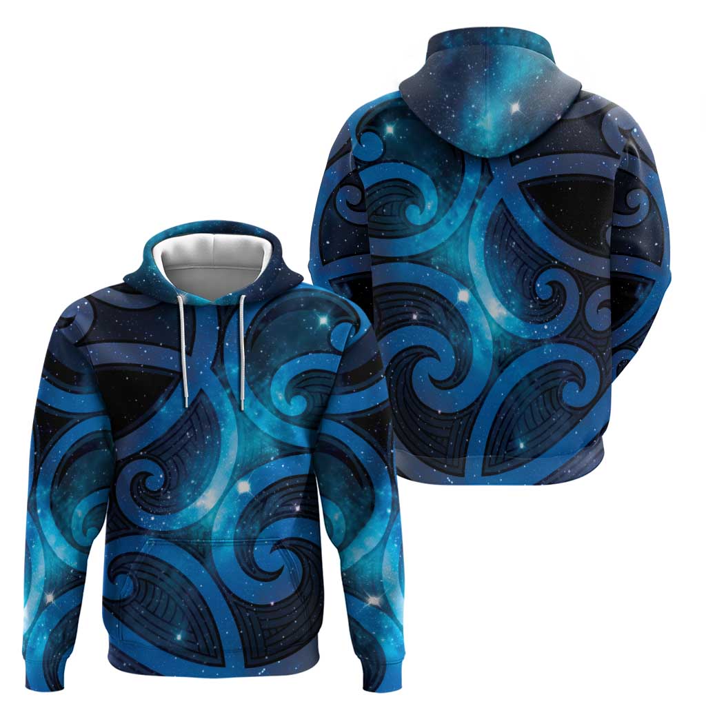 New Zealand Maori Matariki Hoodie Galaxy Kowhaiwhai