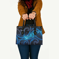 New Zealand Maori Matariki Leather Bag Galaxy Kowhaiwhai