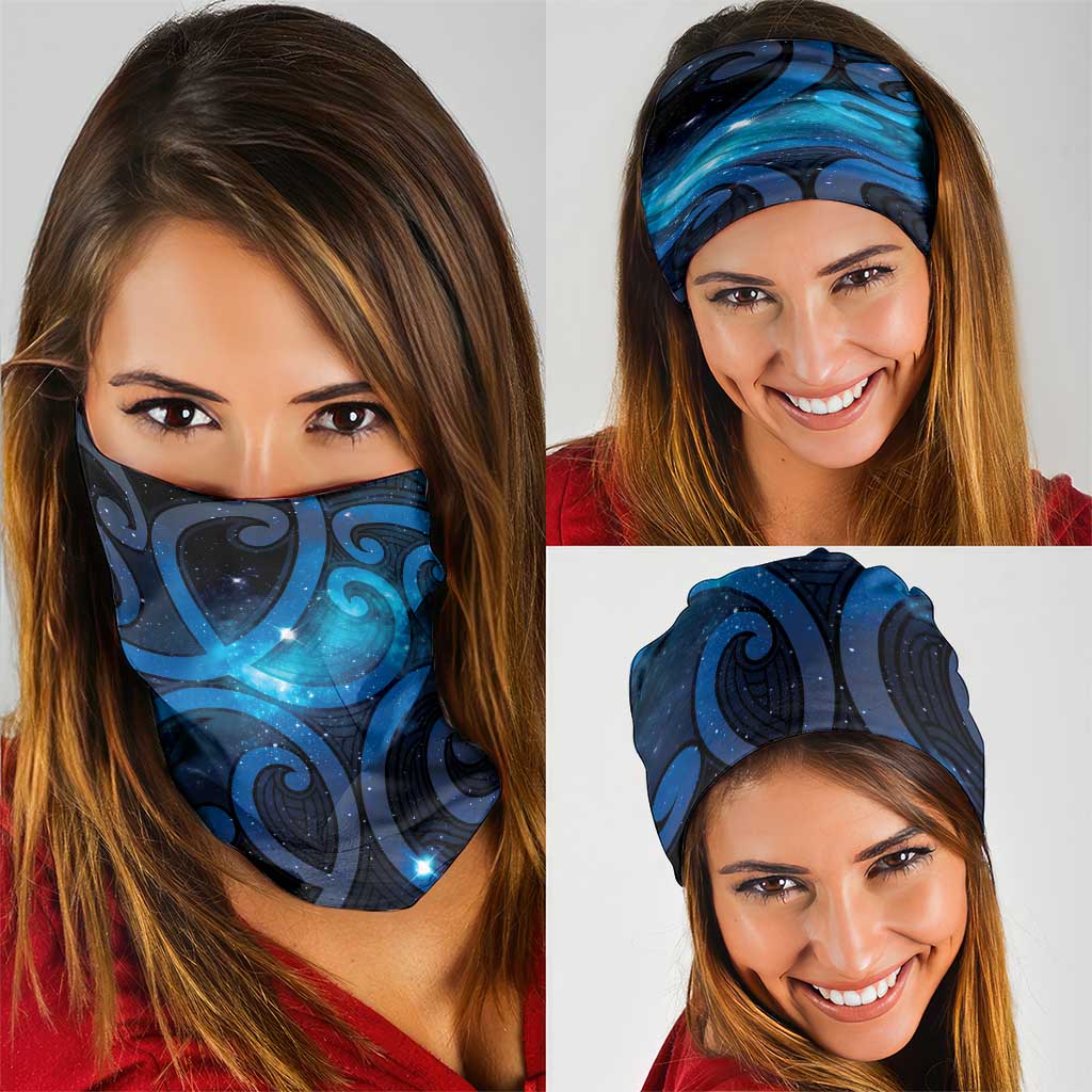 New Zealand Maori Matariki Neck Gaiter Galaxy Kowhaiwhai