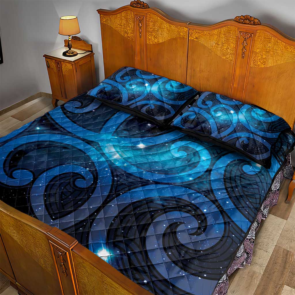 New Zealand Maori Matariki Quilt Bed Set Galaxy Kowhaiwhai