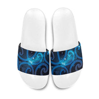 New Zealand Maori Matariki Slide Sandals Galaxy Kowhaiwhai