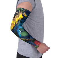 Tui Bird New Zealand Starry Sky Arm Sleeves Maori Koru