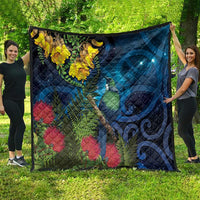 Tui Bird New Zealand Starry Sky Quilt Maori Koru