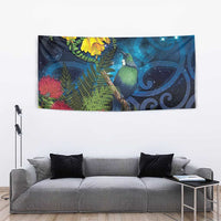 Tui Bird New Zealand Starry Sky Tapestry Maori Koru