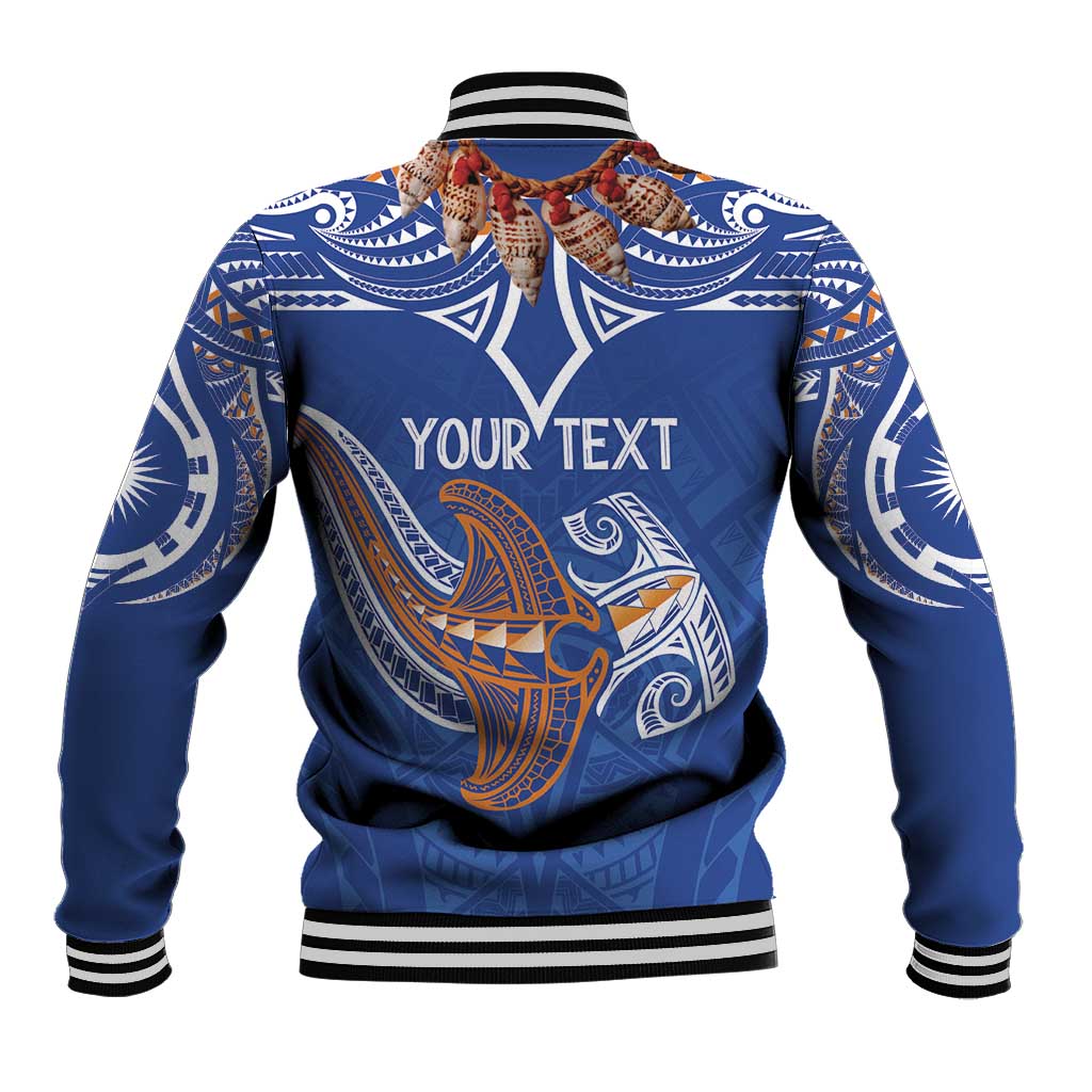 Yokwe Marshall Islands Personalized Baseball Jacket Jemenei Day - Seashell Necklace