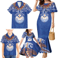 Yokwe Marshall Islands Personalized Family Matching Mermaid Dress and Hawaiian Shirt Jemenei Day - Seashell Necklace LT7 - Polynesian Pride