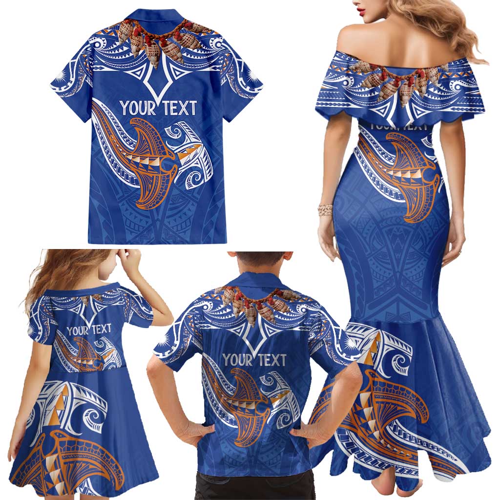 Yokwe Marshall Islands Personalized Family Matching Mermaid Dress and Hawaiian Shirt Jemenei Day - Seashell Necklace LT7 - Polynesian Pride