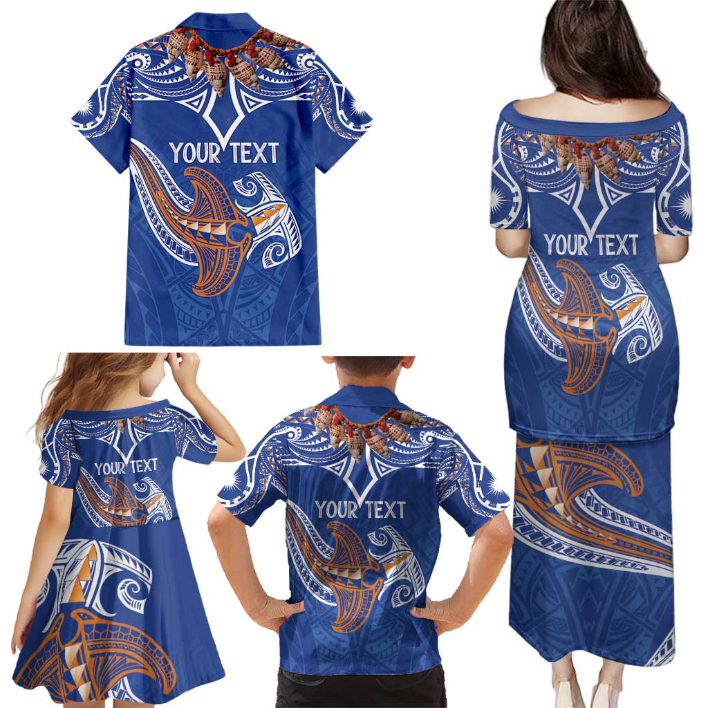 Yokwe Marshall Islands Personalized Family Matching Puletasi and Hawaiian Shirt Jemenei Day - Seashell Necklace