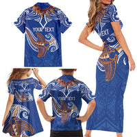 Yokwe Marshall Islands Personalized Family Matching Short Sleeve Bodycon Dress and Hawaiian Shirt Jemenei Day - Seashell Necklace LT7 - Polynesian Pride