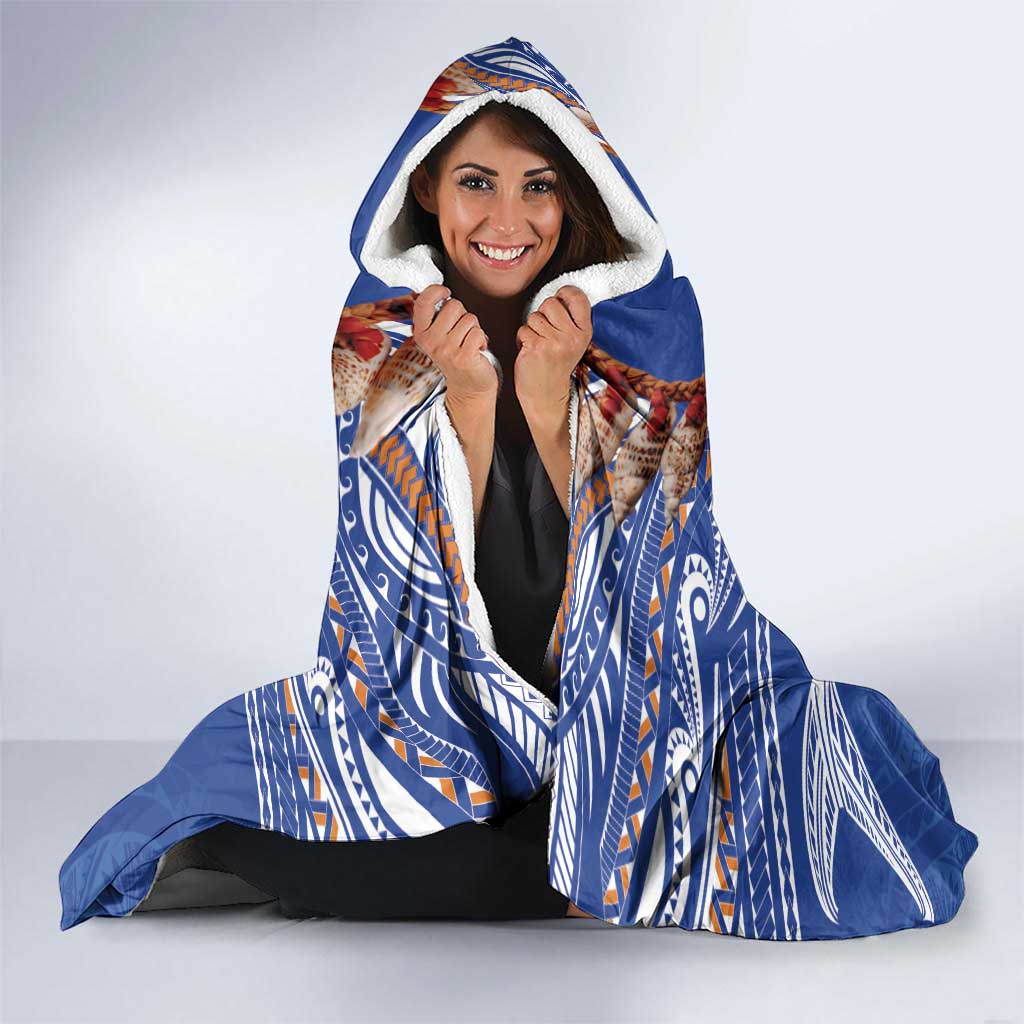 Yokwe Marshall Islands Personalized Hooded Blanket Jemenei Day - Seashell Necklace
