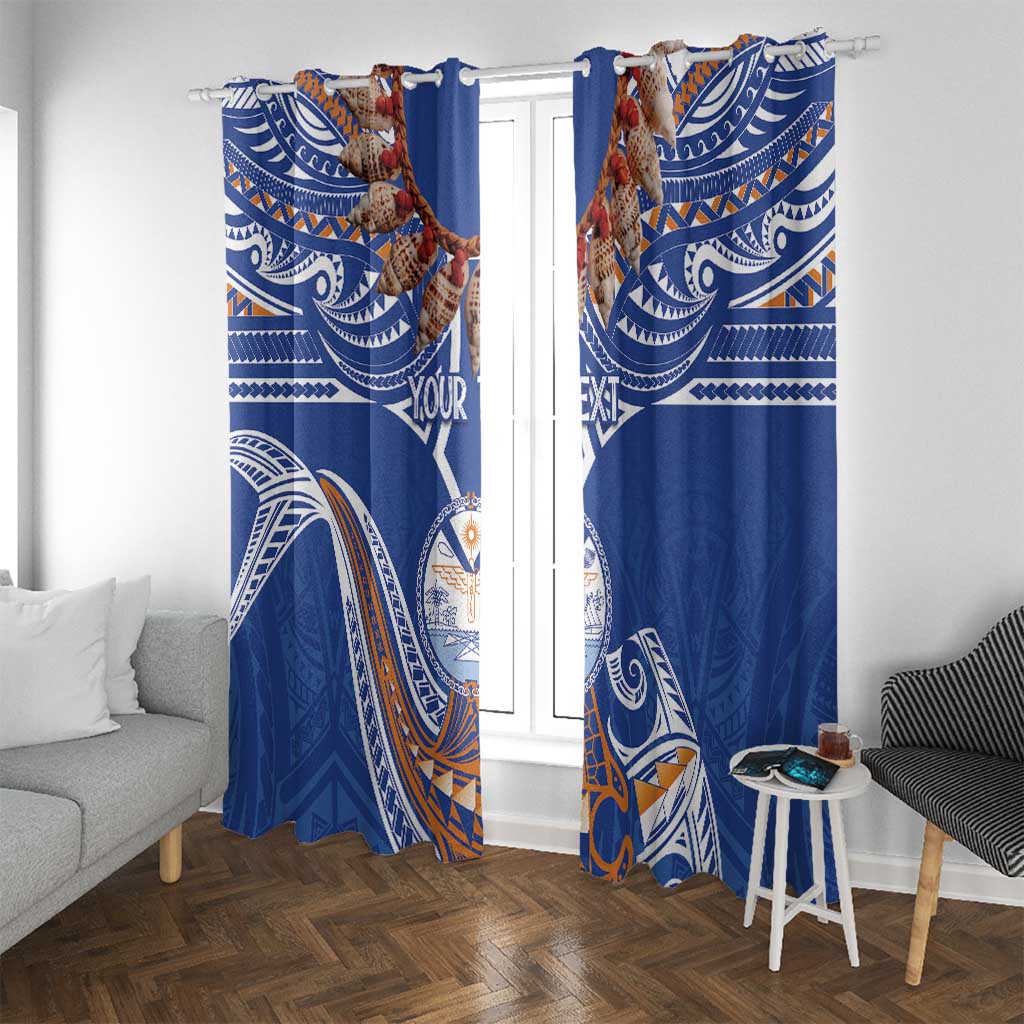 Yokwe Marshall Islands Personalized Window Curtain Jemenei Day - Seashell Necklace