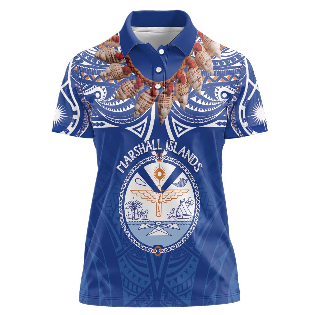 Yokwe Marshall Islands Personalized Women Polo Shirt Jemenei Day - Seashell Necklace