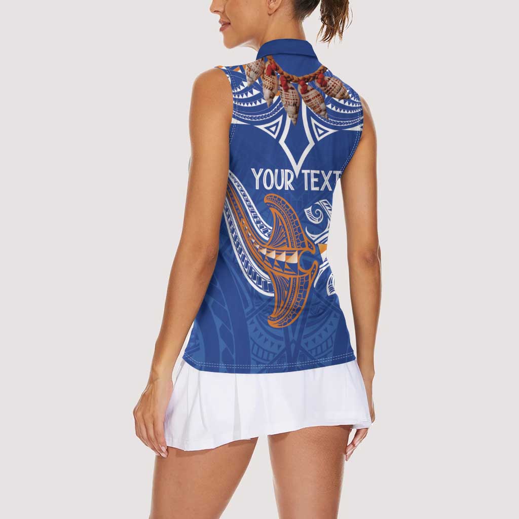 Yokwe Marshall Islands Personalized Women Sleeveless Polo Shirt Jemenei Day - Seashell Necklace