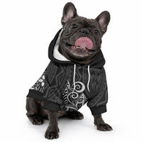 Polynesia Pet Hoodie Plumeria Black Curves LT7 - Polynesian Pride