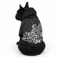 Polynesia Pet Hoodie Plumeria Black Curves LT7 - Polynesian Pride