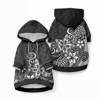 Polynesia Pet Hoodie Plumeria Black Curves LT7 Pullover Black - Polynesian Pride