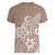 Polynesia Women V Neck T Shirt Plumeria Beige Curves LT7 - Polynesian Pride