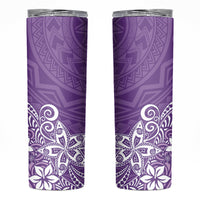 Hawaii Skinny Tumbler Plumeria Purple Curves LT7 Purple - Polynesian Pride