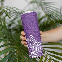 Hawaii Skinny Tumbler Plumeria Purple Curves LT7 - Polynesian Pride