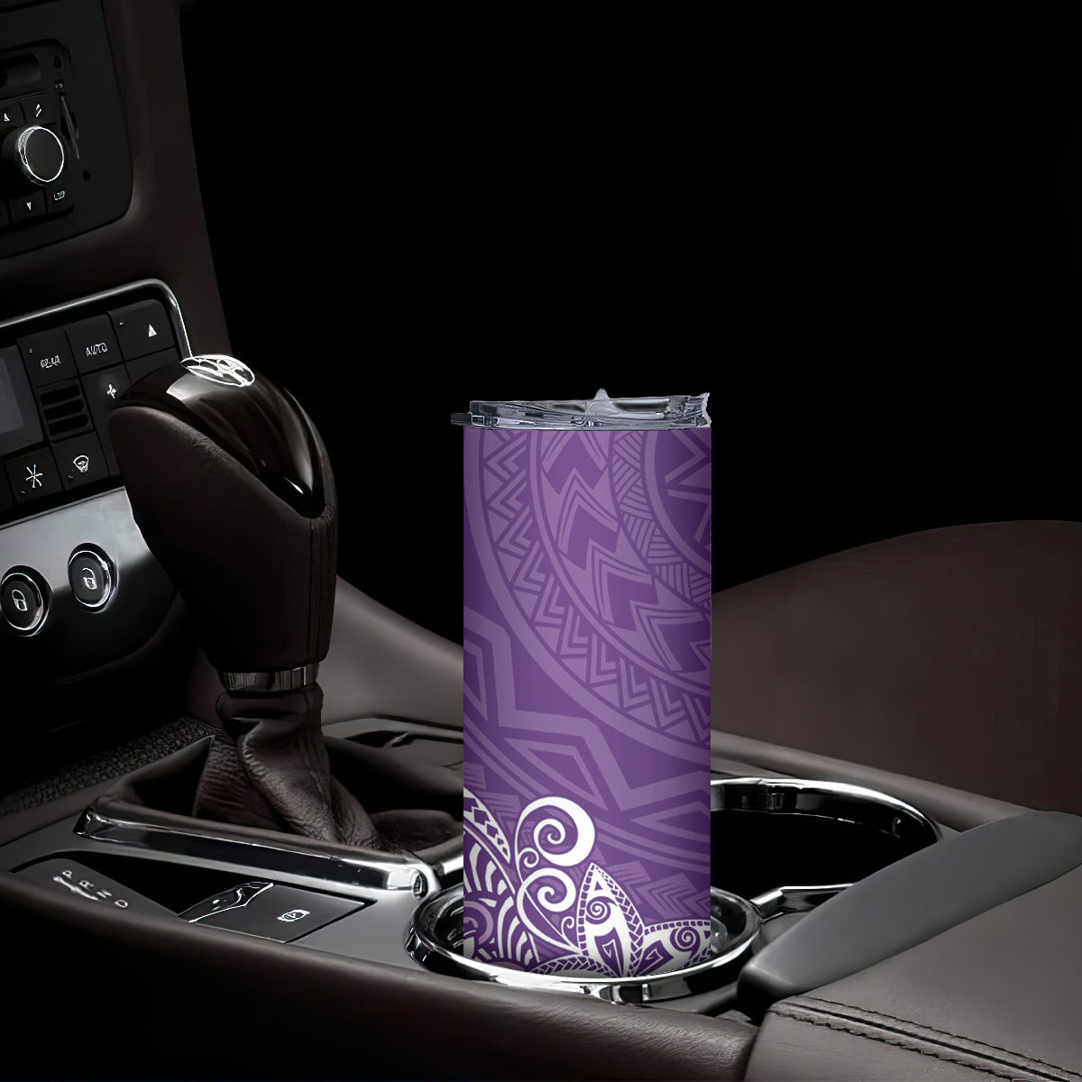 Hawaii Skinny Tumbler Plumeria Purple Curves LT7 - Polynesian Pride