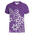Polynesia Women V Neck T Shirt Plumeria Purple Curves LT7 Female Purple - Polynesian Pride