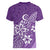 Polynesia Women V Neck T Shirt Plumeria Purple Curves LT7 - Polynesian Pride