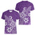 Polynesia Women V Neck T Shirt Plumeria Purple Curves LT7 - Polynesian Pride