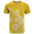 Polynesia T Shirt Plumeria Yellow Curves LT7 Yellow - Polynesian Pride