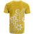 Polynesia T Shirt Plumeria Yellow Curves LT7 - Polynesian Pride