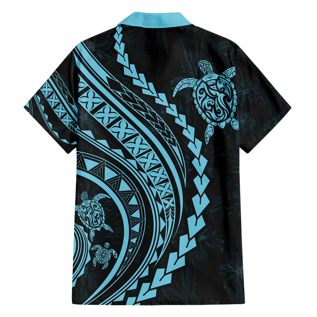 Hawaii Family Matching Outfits - Polynesian Pride Summer Maxi Dress and Shirt Turtle Hibiscus Luxury Style Aquamarine LT7 - Polynesian Pride