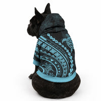 Polynesian Pride Pet Hoodie Turtle Hibiscus Luxury Style - Aquamarine LT7 - Polynesian Pride