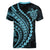 Polynesian Pride Women V Neck T Shirt Turtle Hibiscus Luxury Style - Aquamarine LT7 - Polynesian Pride