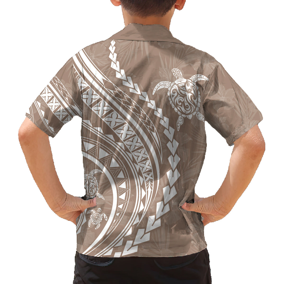 Hawaii Family Matching Outfits Polynesian Pride Summer Maxi Dress And Shirt Family Set Clothes Turtle Hibiscus Luxury Style - Beige LT7 - Polynesian Pride