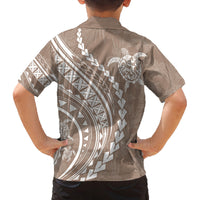 Hawaii Family Matching Outfits Polynesian Pride Summer Maxi Dress And Shirt Family Set Clothes Turtle Hibiscus Luxury Style - Beige LT7 - Polynesian Pride