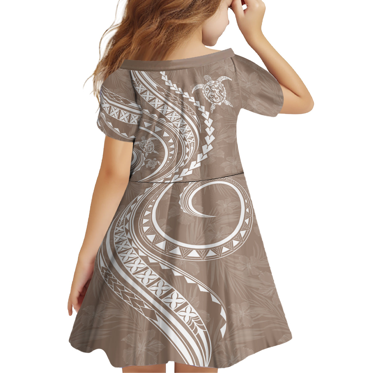 Hawaii Family Matching Outfits Polynesian Pride Summer Maxi Dress And Shirt Family Set Clothes Turtle Hibiscus Luxury Style - Beige LT7 - Polynesian Pride