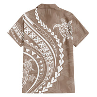 Hawaii Family Matching Outfits Polynesian Pride Summer Maxi Dress And Shirt Family Set Clothes Turtle Hibiscus Luxury Style - Beige LT7 - Polynesian Pride