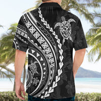 Polynesian Pride Hawaiian Shirt Turtle Hibiscus Luxury Style - Black LT7 - Polynesian Pride