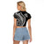 Polynesian Pride Raglan Cropped T Shirt Turtle Hibiscus Luxury Style - Black LT7 - Polynesian Pride